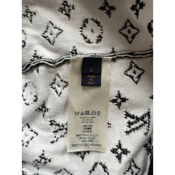 Louis Vuitton Black & White Gradient Monogram Sweater